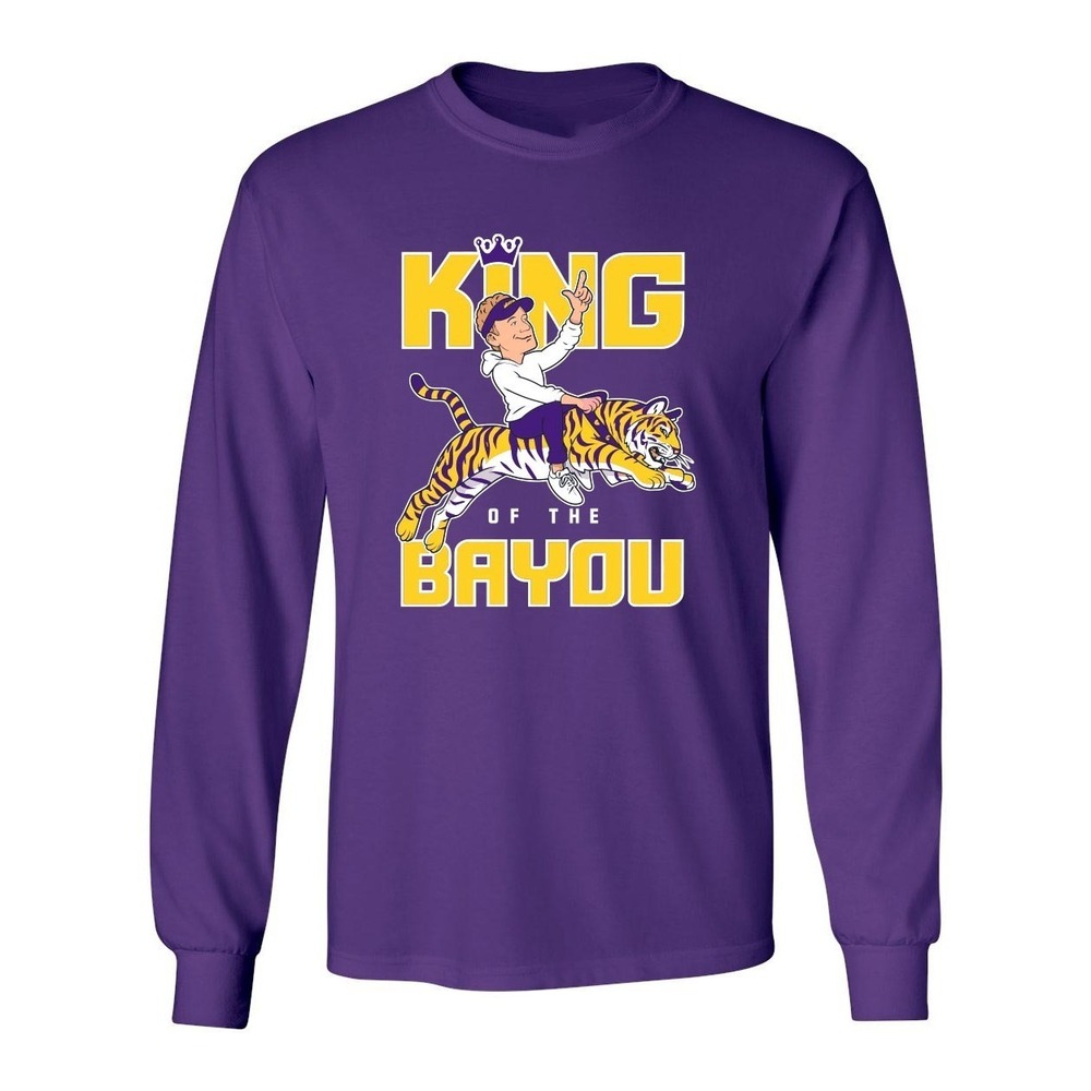 LONG SLEEVE Lane Kiffin King Bayou LSU Shirt